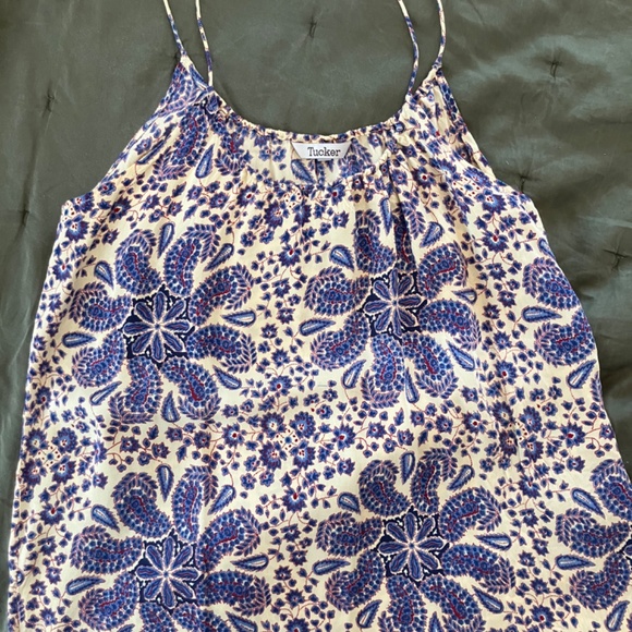 100% silk flower print camisole Tucker size small - Picture 6 of 6
